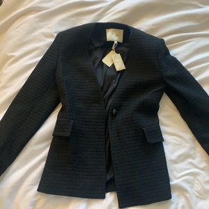 Maje tweed blazer size 36 European, black